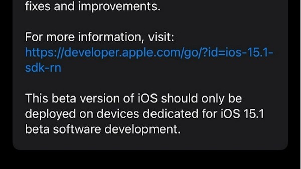 苹果iOS/iPadOS 15.1 开发者预览版Beta4发布-ios学习从入门到精通尽在姬长信