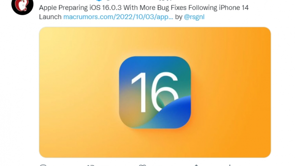 苹果将发布 iOS 16.0.3，修复 iPhone 的更多小问题-ios学习从入门到精通尽在姬长信