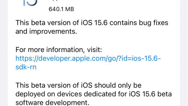 快讯！苹果 iOS 15.6/ iPadOS 15.6 开发者预览版 Beta 3 发布！-ios学习从入门到精通尽在姬长信