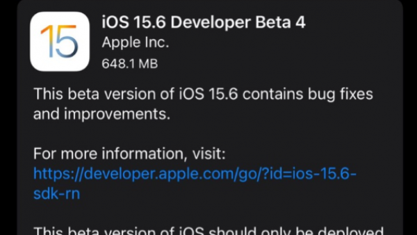 苹果 iOS / iPadOS 15.6 开发者预览版 Beta 4 发布-ios学习从入门到精通尽在姬长信