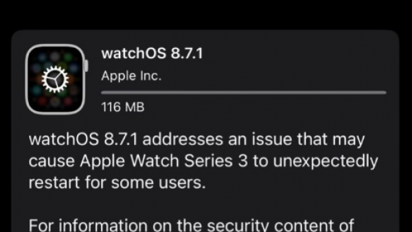 苹果发布 watchOS 8.7.1 更新，修复 Apple Watch Series 3 意外重启的 Bug-ios学习从入门到精通尽在姬长信
