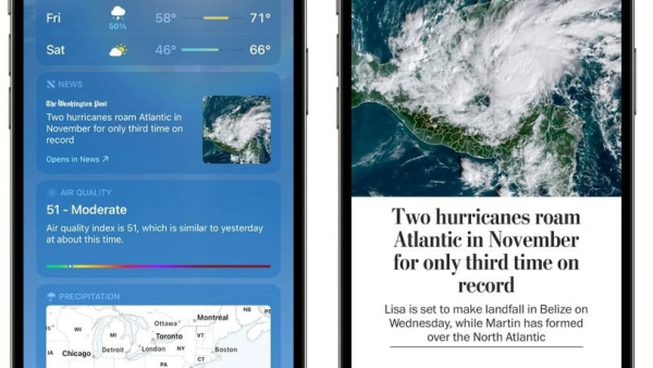 苹果 iOS 16.2 测试版中天气应用新增 Apple News 新闻模块-ios学习从入门到精通尽在姬长信