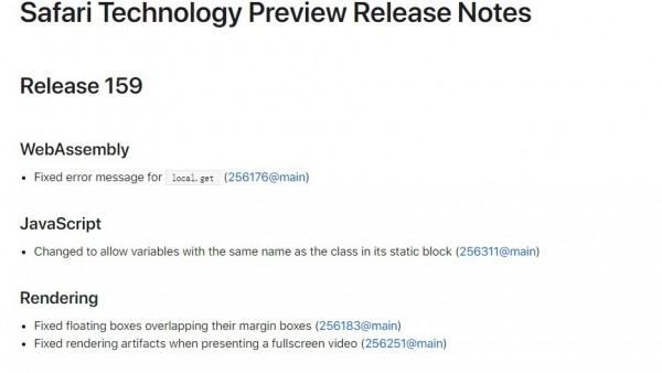 苹果发布 Safari Technology Preview 159 更新：修复 BUG 优化性能-ios学习从入门到精通尽在姬长信
