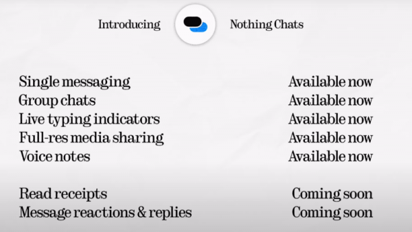 Nothing Chat 聊天应用公布：可使用安卓手机与苹果 iMessage 用户聊天-ios学习从入门到精通尽在姬长信