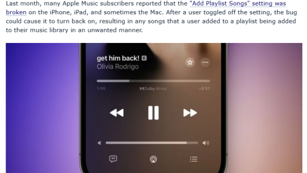 苹果修复 Apple Music “添加到播放列表”功能的 Bug-ios学习从入门到精通尽在姬长信